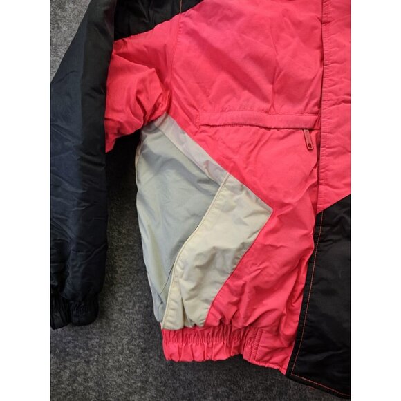 Vintage 80s Yamaha Racing Puffer Colorblock Jacket Size Large  Snowmobile - Picture 4 of 16